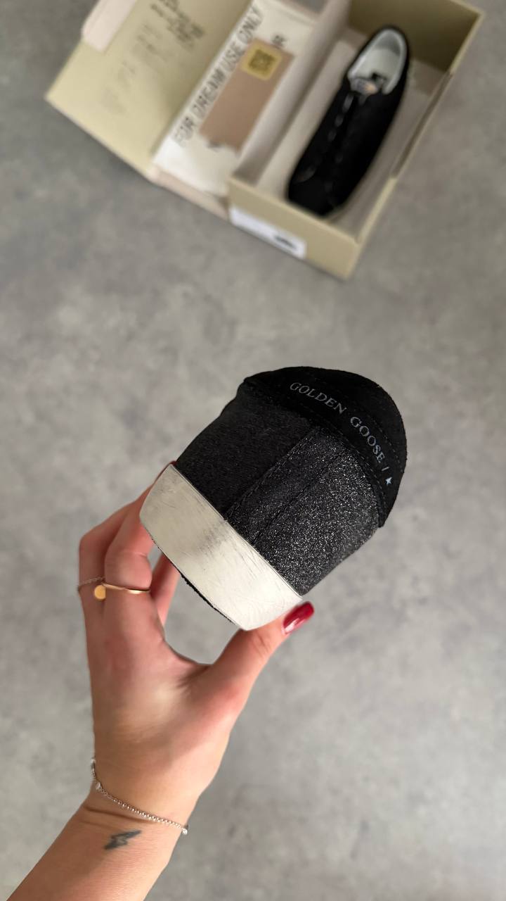 Golden Goose Superstar Black Glitter