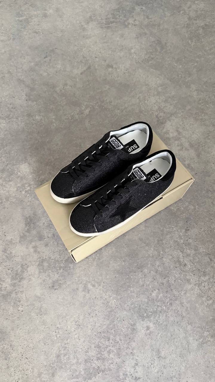 Golden Goose Superstar Black Glitter