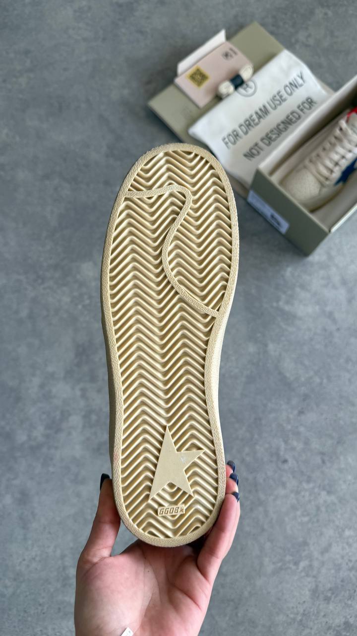 Golden Goose Ball Star White Blue Star Red Heel