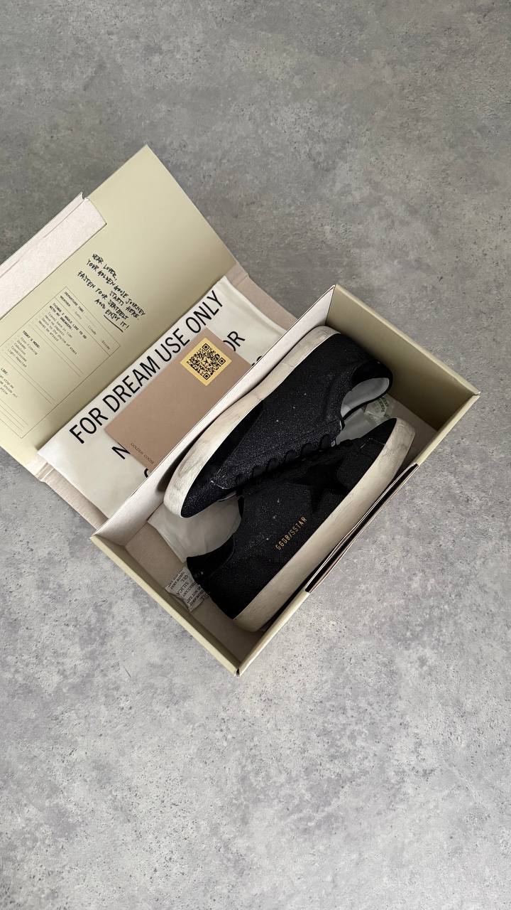 Golden Goose Superstar Black Glitter