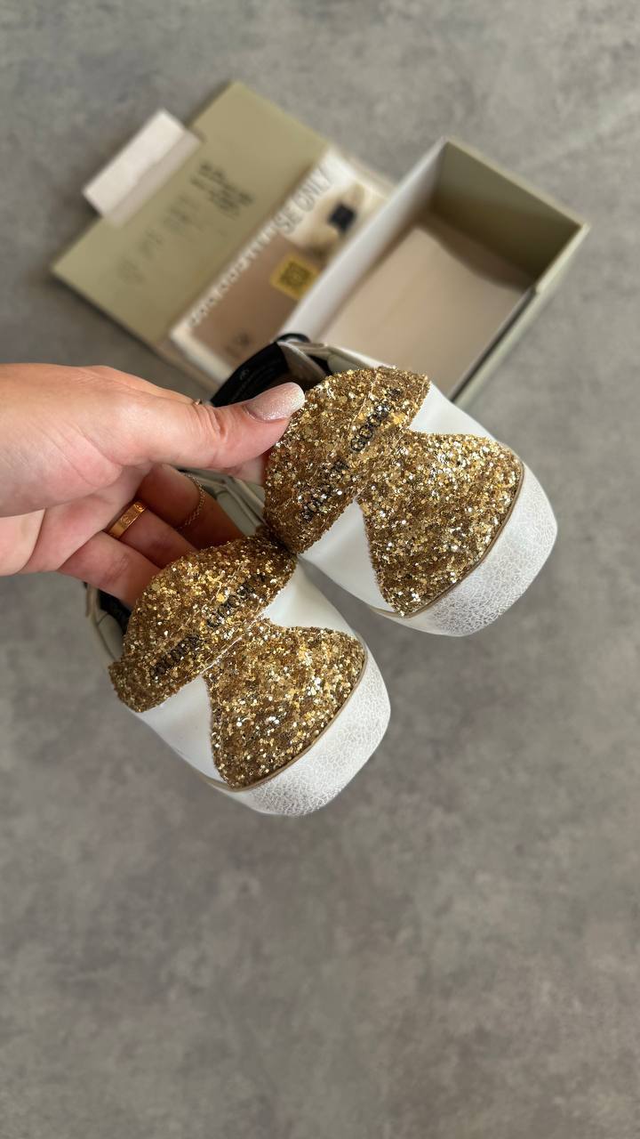 Golden Goose Superstar White Silver Star Gold Heel