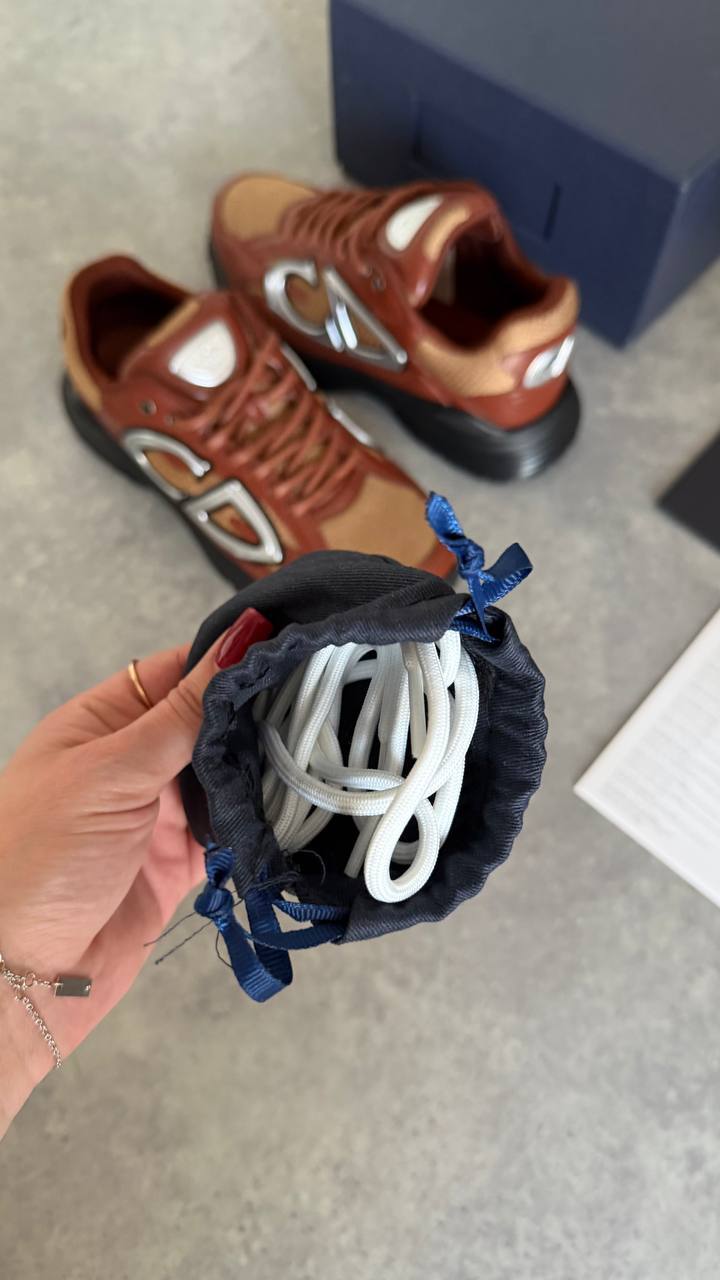 Dior B30 Runner Brown Leather & Technical Mesh Sneaker