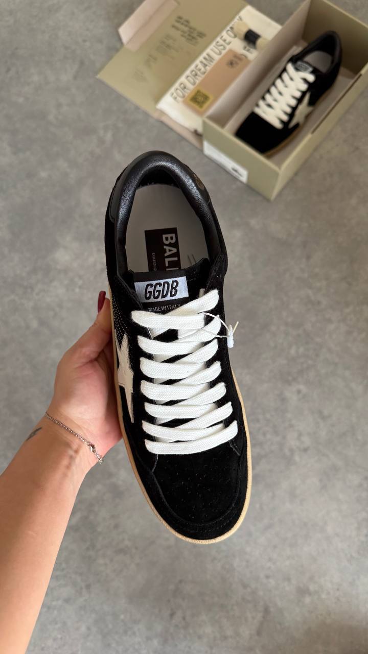 Golden Goose Ball Star Black Suede