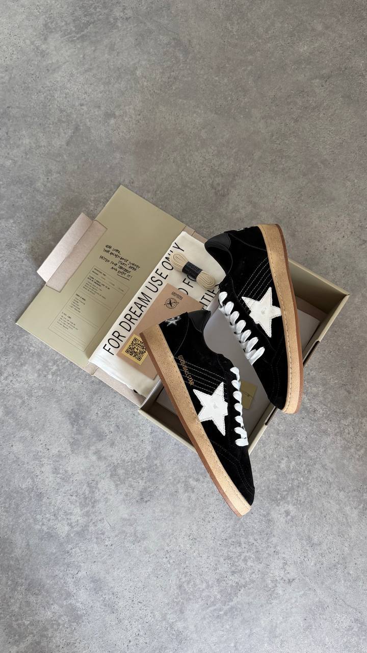 Golden Goose Ball Star Black Suede