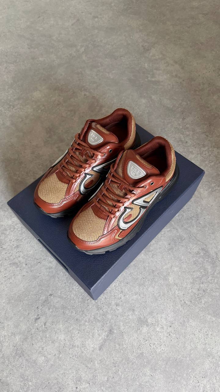Dior B30 Runner Brown Leather & Technical Mesh Sneaker