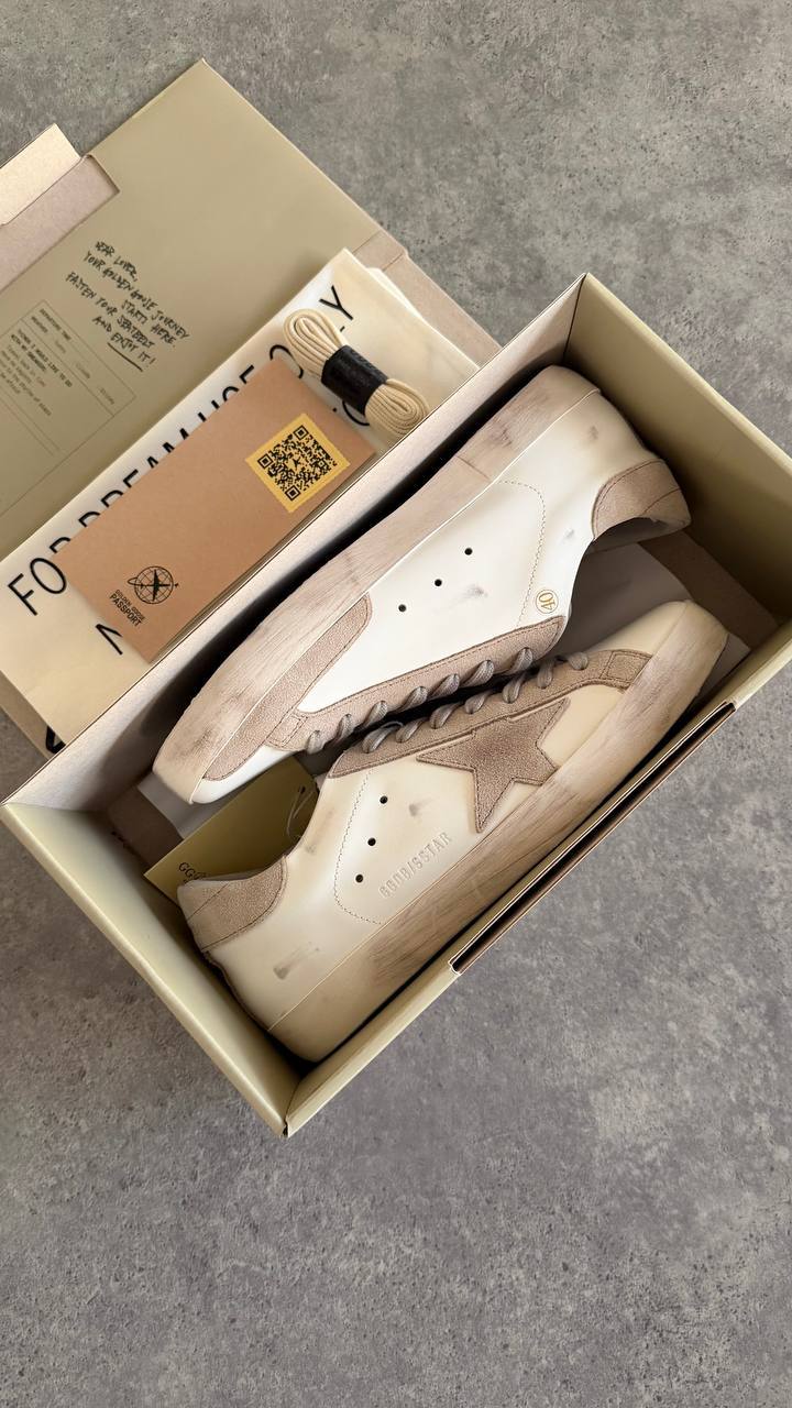 Golden Goose Superstar White Beige Star