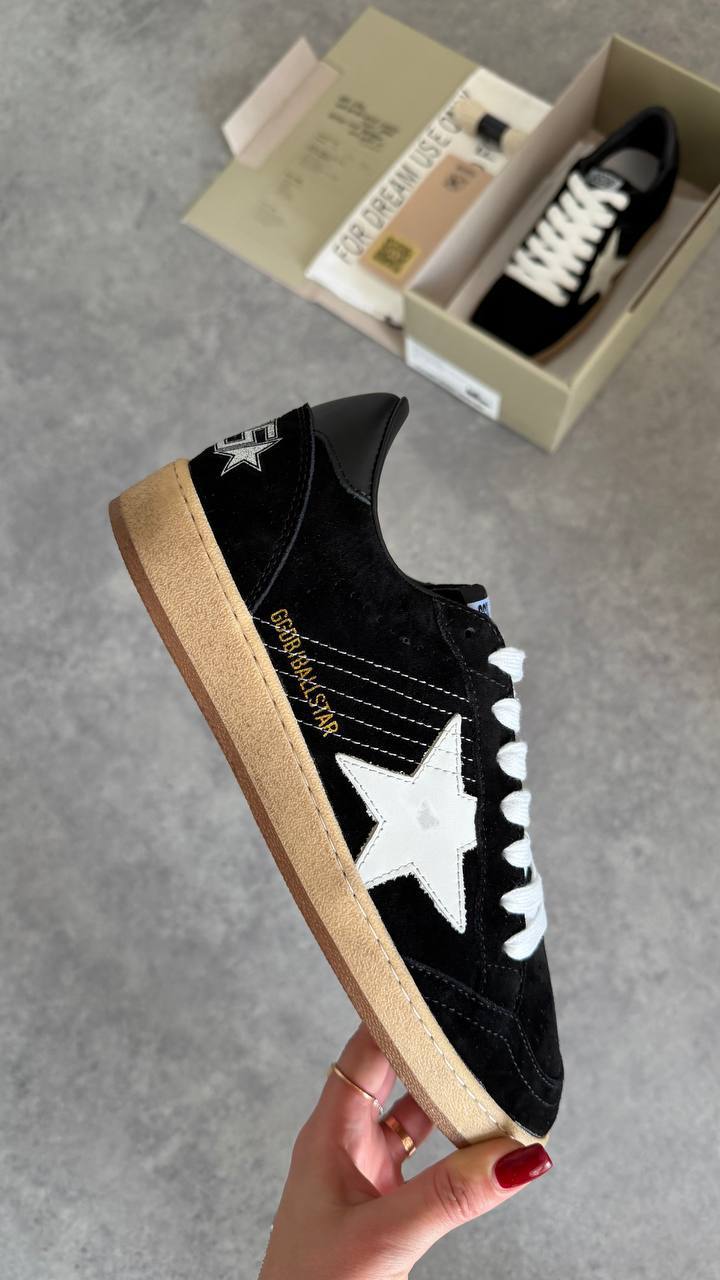 Golden Goose Ball Star Black Suede