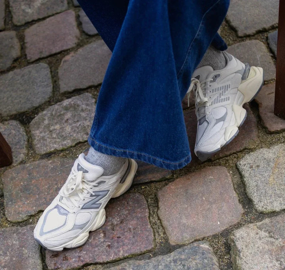 New Balance 9060 Sea Salt with Concrete and Silver Metallic