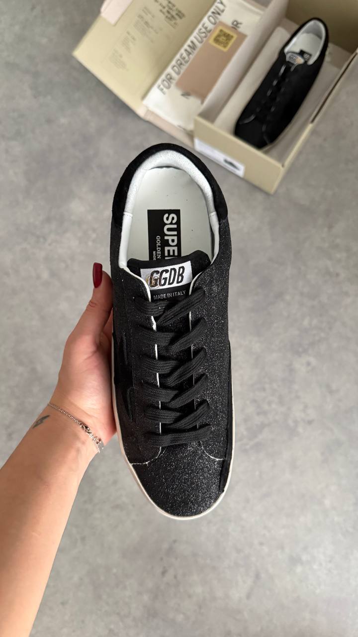 Golden Goose Superstar Black Glitter